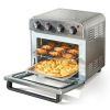 VEVOR 7-IN-1 Air Fryer Toaster Oven, 18L Convection Oven, 1700W Stainless Steel Toaster Ovens Countertop Combo with Grill, Pizza Pan, Gloves, 6 Slices