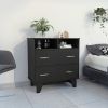 Aaron 2-Drawer 2-Shelf Dresser Black Wengue