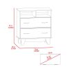 Aaron 2-Drawer 2-Shelf Dresser Black Wengue