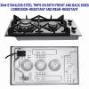 Kitchen Gas Cooktop 2 Dual Burners Tempered Glass Countertop Drop-in Gas Hob