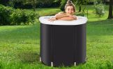 Recovery ice tub, Foldable Adult Bathtub, Outdoor Portable Cold Water Therapy tub, Fitness/Rehab ice tub for Athletes, Long-Lasting Insulated ice tub,