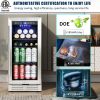 Built-in and Freestanding 15" Mini Beverage Refrigerator/Wine Cabinet, 120 Cans, 34-65¬∞F, Quiet, Adjustable Shelves, LED Lighting, ETL , Touch Contro