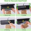 KOIOS Vacuum Sealer Machine, 86Kpa Automatic Vacuum Air food sealer/Built-in Cutter Starter Kit, Dry & Moist Food Preservation Modes, Pulse Function,