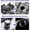 Kitchen Gas Cooktop 2 Dual Burners Tempered Glass Countertop Drop-in Gas Hob