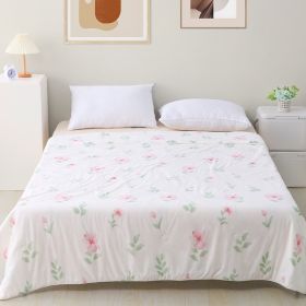 Machine Washable Cool Feeling Ice Silk Thin Quilt (Option: Brocade Embroidery Grass-200x230cm)