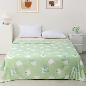 Machine Washable Cool Feeling Ice Silk Thin Quilt (Option: Strawberry Dinosaur-200x230cm)