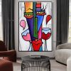 Handmade Picasso Abstract Figures Picture Blending In Face Wall Art Picture Handpainted Canvas Painting Living Room Decoration Home Living Room corrid