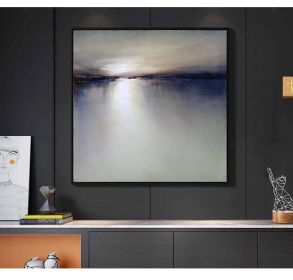 Skilled Painter Hand-painted High Quality Abstract Grey Oil Painting on Canvas Beautiful Abstract Oil Painting for Living Room (size: 60x60cm)