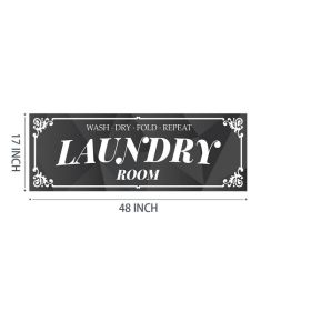 Laundry Room Rug Runner, Light Grey Runner Rug Laundry Rug Non Slip Waterproof Washable Laundry Mat - Laundry Mat Rug Runner For Laundry Room Hallway (Option: Dark gray)