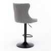 Furniture,Swivel Velvet Barstools Adjusatble Seat Height from 25-33 Inch,17.7 inch base, Modern Upholstered Bar Stools with Backs Comfortable Tufted f