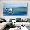 Handmade Oil Painting On Canvas Wall Art Decoration Modern Abstract Boat Landscape Picture  Living Room hallway bedroom luxurious decorative painting