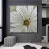 Handmade Best Gray Gold Foil Flower Oil Painting Canvas Acrylic Wall Hand-painted Home Quadros Decoracion For Living Room Gifts