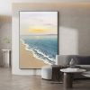 Hand painted oil painting sunrise seascape sailboat home decoration wall art canvas hanging painting