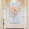 100% Handmade Orange Flower Oil Painting Modern Art Picture Living Room Luxury Abstract Art Corridor Aisle Wall Decor