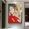 Handmade Oil Painting Canvas Wall Art Decoration Pablo Picasso Style Girl for Home Living Room hallway bedroom luxurious decorative painting