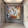 Handmade Oil Painting Hand Painted Square People Nude Modern Rolled Canvas Living Room hallway bedroom luxurious decorative painting