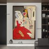 Handmade Oil Painting Canvas Wall Art Decoration Pablo Picasso Style Girl for Home Living Room hallway bedroom luxurious decorative painting