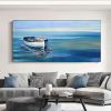 Handmade Oil Painting On Canvas Wall Art Decoration Modern Abstract Boat Landscape Picture  Living Room hallway bedroom luxurious decorative painting