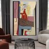 Handmade Oil Painting Canvas Wall Art Decoration Pablo Picasso Style Girl for Home Living Room hallway bedroom luxurious decorative painting