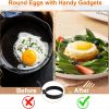 1pc Multicolor Nonstick Egg Rings; Round Ring Molds For English Muffins Pancake Cooking Pan; Portable Grilling Accessories For Camping Indoor Breakfas