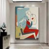 Handmade Oil Painting Canvas Wall Art Decoration Pablo Picasso Style Girl for Home Living Room hallway bedroom luxurious decorative painting