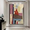 Handmade Oil Painting Canvas Wall Art Decoration Pablo Picasso Style Girl for Home Living Room hallway bedroom luxurious decorative painting