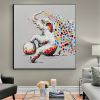 Hand painting Animal Wall Art Artist Hand-painted High Quality  Oil Painting Living Room hallway bedroom luxurious decorative painting