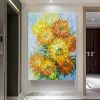 Poster Print Floral Vase Oil Painting Canvas Art Modern Wall Picture for Living Room Vincent Van Gogh Golden Sunflower