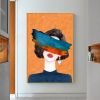 Decorative wall painting fashion woman canvas modern abstract oil painting living room bedroom art hand painting