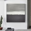 100% hand painted White Gray Abstract Oil Painting Canvas Handmade oil Painting For Home Office Bar Decor